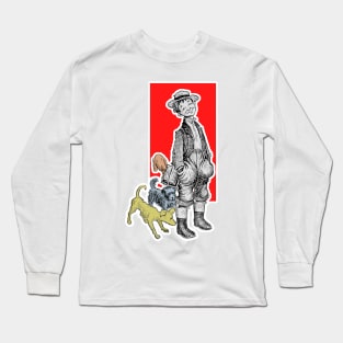 Boy with dogs Long Sleeve T-Shirt